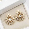 Rajwada Polki Teardrop Studs