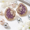 Amethyst Bloom Teardrop Studs