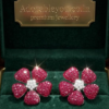 Ruby Blossom Stud Earrings