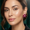 Ruby Blossom Stud Earrings