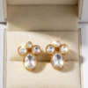Celeste Crystal Teardrop Studs