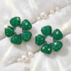 Ruby Blossom Stud Earrings