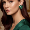 Ruby Blossom Stud Earrings