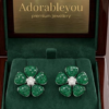 Ruby Blossom Stud Earrings