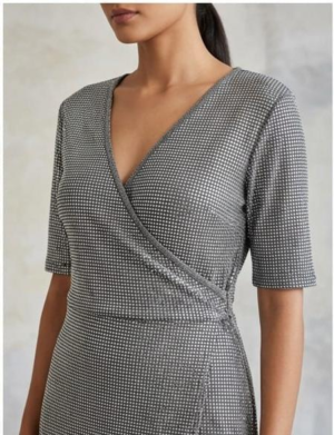 The Clara Metallic Midi Dress