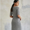 The Clara Metallic Midi Dress