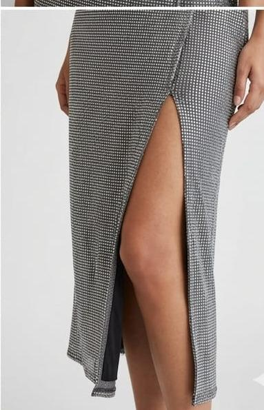 The Clara Metallic Midi Dress