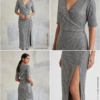 The Clara Metallic Midi Dress