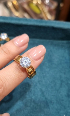 Solitaire Statement Ring