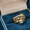 Gold-Plated Chain Charm Ring