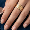 Triple-Band Statement Ring.