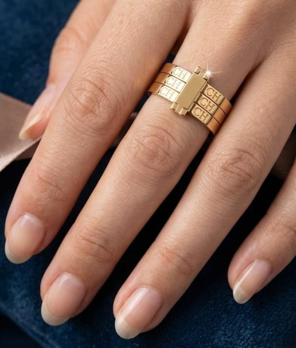 Triple-Band Statement Ring.