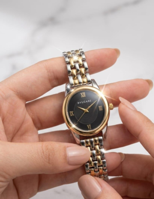 Onyx Two-Tone Watch